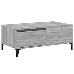 vidaXL Table basse Sonoma gris 90x50x36,5 cm Bois d'ingénierie