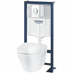 WC encastré GROHE - Céramique - Réservoir 9 L - Abattant frein de chute - Blanc alpin