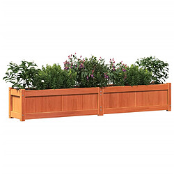 Avis vidaXL Jardinière cire marron 180x31x31 cm bois de pin massif