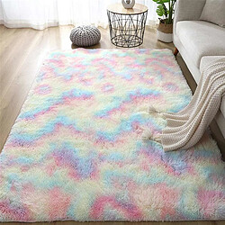 Avis Universal Gradient couleur peluche tapis souple zone épaisse tapis absorbant l'eau tapis de sol antidérapant chambre salon décoration de la maison | Tapis(Coloré)