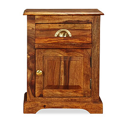 Acheter Helloshop26 Table de nuit chevet commode armoire meuble chambre bois massif de sesham 40 x 30 x 50 cm 1402013