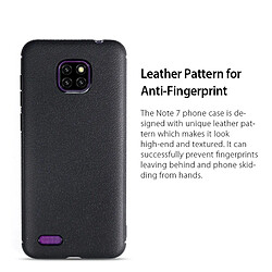 Acheter Wewoo Coque TPU Texture cuir antichoc pour ULEFONG Note 7 Noir