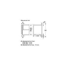 Micro-ondes solo encastrable 21l 900w blanc - BFL7221W1 - BOSCH pas cher