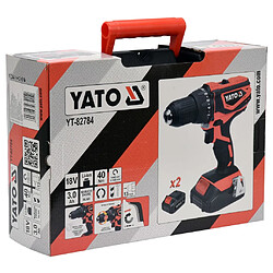 YATO Perceuse-visseuse sans cordon 2 batteries Li-ion 3,0Ah 18V 40Nm pas cher