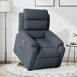 Maison Chic Fauteuil Relax pour salon, Fauteuil inclinable Gris foncé Velours -GKD76784