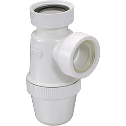 siphon de lavabo - a écrou - entrée verticale - diamètre 32 mm - nicoll 1yfecb - blanc