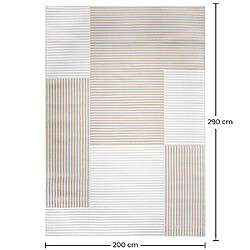 Acheter ICONIK INTERIOR Grand Tapis Design Contemporain et Moderne - Beige (290x200 cm) - Layra Beige