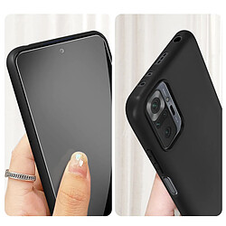 Acheter Avizar Coque Xiaomi Redmi Note 10 et Note 10s Souple Noir et Verre Trempé Transparent