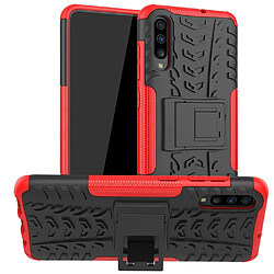 Wewoo Coque Rigide Pour Galaxy A70s Texture TPU + PC Case antichoc avec support Rouge