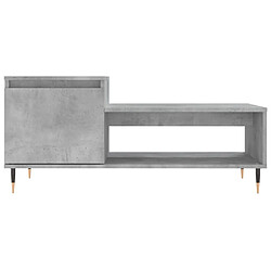 Acheter vidaXL Table basse Gris béton 100x50x45 cm Bois d'ingénierie