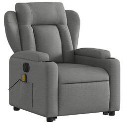 Avis Maison Chic Fauteuil Relax pour salon, Fauteuil inclinable de massage électrique Gris foncé Tissu -GKD25633