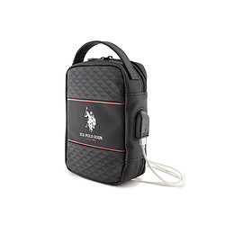 Us Polo U.S Polo Sacoche de voyage à USB Modèle Middle Stripe Noir