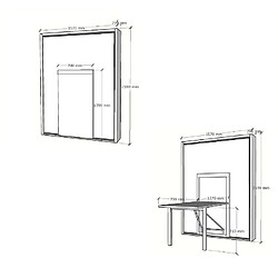 Inside 75 Armoire lit verticale TONIC couchage 140 x 200 cm table pliante intégrée