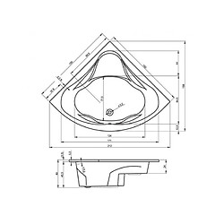 Avis Baignoire d'angle acrylique RIHO NEO 150x150 cm
