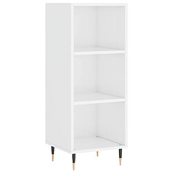 Acheter vidaXL Buffet haut Blanc brillant 34,5x34x180 cm Bois d'ingénierie