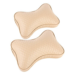 Wewoo 2PCS BIETY FG-02 oreiller de kaki cou de voiture Version douce Belle Respirer Auto Tête de Coussin Repose-Tête Pad Kaki