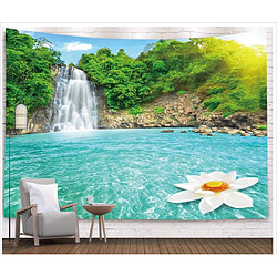 Avis Universal Vue sur la forêt Rideaux de salle de bains 3D Nature Cascade Impression Rideaux de douche Imperméable Polyester Home Decoration |