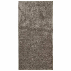 vidaXL Tapis ISTAN à poils longs aspect brillant gris 100x200 cm