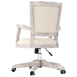 Acheter Helloshop26 Chaise fauteuil siège de bureau informatique étude pivotante lin beige 02_0024050