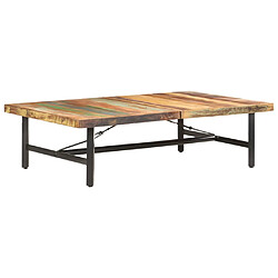 vidaXL Table basse 142x90x42 cm Bois de récupération massif