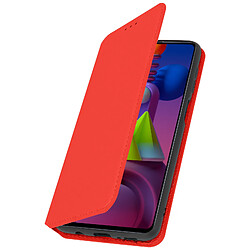 Avizar Housse Samsung Galaxy M51 Étui Folio Portefeuille Fonction Support Rouge