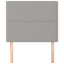 Avis Maison Chic Lot de 2 Têtes de lit design pour chambre - Décoration de lit Gris clair 80x5x78/88 cm Tissu -MN50837