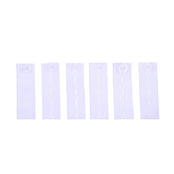 6pcs élastiques Pantalons Extenseurs De Taille Couture Attaches Pour Pantalons Jeans Blanc