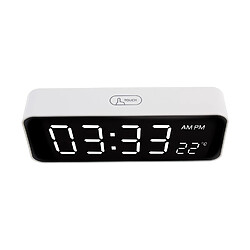 Horloge avec alarme et thermomètre GreenBlue GB397 Boîtier blanc