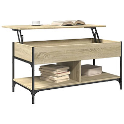 Acheter ComfortXL Table Basse Chêne Sonoma 100x50x50cm Bois D'ingénierie Et Métal