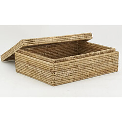 Avis Aubry Gaspard Coffret rectangulaire en rotin naturel.