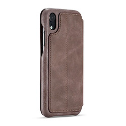 Avis Wewoo Coque Pour iPhone XR Hon Ancient Series Etui en cuir avec fentes support et porte-cartes café