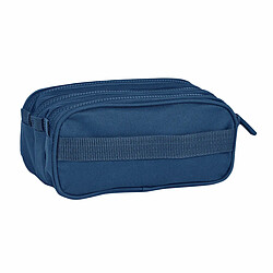 Acheter Trousse Fourre-Tout Triple Safta 21,5 x 10 x 8 cm Blue marine