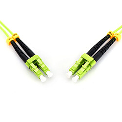 Digitus LWL câble Patch OM5-3 m LC vers LC câble Fibre Optique - LSZH - Duplex Multimode 50/125µ - 40 GBit/s - Vert