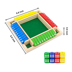 Universal Jeu de table traditionnel à quatre côtés 10 numéros Bar Bar Boîte à jeux de dés Éducation des enfants Jeûne Jouets Magazine | Jeux de stratégie