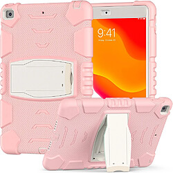 Coque en TPU + Silicone Résistant aux impacts avec béquille Rose Sakura pour votre Apple iPad 10.2 (2019)/(2020)