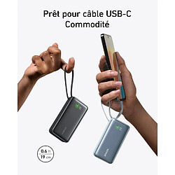 Avis SANAG Nano Power Bank, Batterie Externe 10 000 Mah Avec Câble Usb-C Intégré, Puissance Imale Pd 30 W Avec 1 Port Usb-C, 1 Port Usb-A, Compatible Avec Iphone 16/15/14, Macbook, Galaxy, Ipad, Airpods