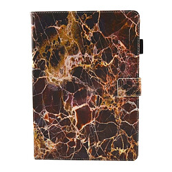 Wewoo Smart Cover marron pour iPad Pro 10.5 pouces Marbre Motif Horizontal Étui de protection en cuir flip avec porte-cartes et fentes cartes portefeuille fente stylo veille / réveil