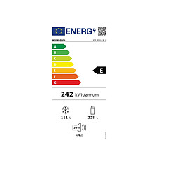 Réfrigérateur combiné 339l 60cm brassé - W5821DWH - WHIRLPOOL