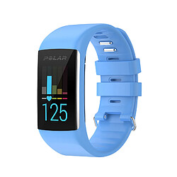 Bracelet de montre en silicone pour montre Polar A360 A370 Bleu Clair