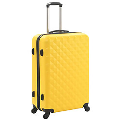 vidaXL Valise rigide 3 pcs Jaune ABS