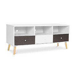 ICONIK INTERIOR Meuble TV en Bois - Design Scandinave - Egil Gris