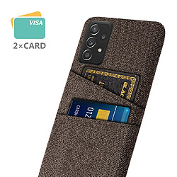 Coque en TPU antichoc avec porte-cartes marron pour votre Samsung Galaxy A72 4G/5G