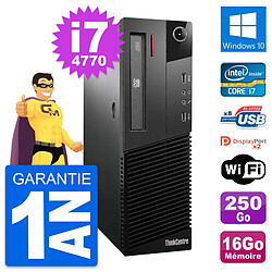 PC Lenovo ThinkCentre M93p SFF i7-4770 RAM 16Go Disque 250Go Windows 10 Wifi - Occasion