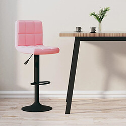 vidaXL Tabouret de bar Rose Velours