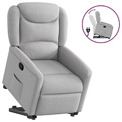 vidaXL Fauteuil inclinable gris nuage tissu