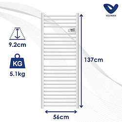 Acheter Chauffage sèche-serviette inertie sèche 750W - blanc - Voltman