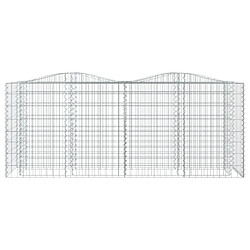 Avis Maison Chic Jardinière,Lit surélevé - Bac à fleurs - pot de fleur à gabions arqué 200x50x100 cm Fer galvanisé -GKD97569