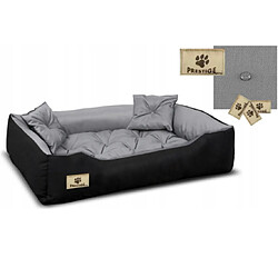 Coussin Prestige 55x45 cm gris-noir lit pour chien pour chats