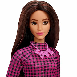 Acheter Mattel Poupée Barbie Fashionistas avec Robes à Carreaux Col Montant et Baskets Chics Rose