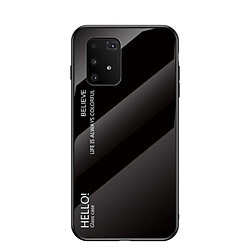 Coque en TPU dégradé de couleur noir pour votre Samsung Galaxy A91/S10 Lite